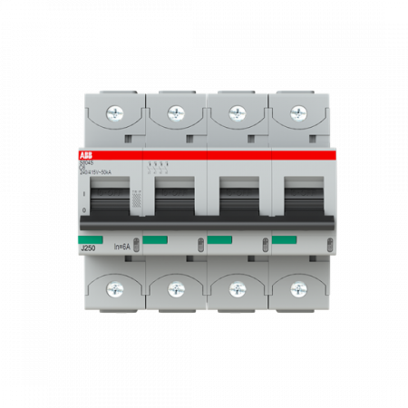 ABB S804S-C6 Hochleist.-Sicherungsautomat 6A, C, 415 V AC=Icu 50kA, 4P