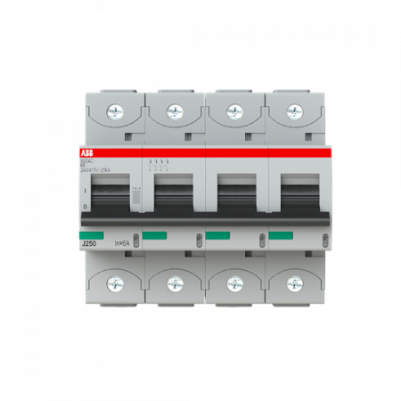 ABB S804S-K6 Hochleist.-Sicherungsautomat 6A, K, 415 V AC=Icu 50kA, 4P