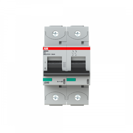 ABB S802N-C6 Hochleistungs-Sicherungsautomat, 2P, C-Charakt., 6A
