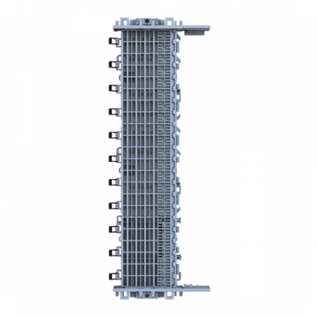 ABB ZLS905E22-3LN SMISSLINE TP Starterpaket 22 PLE, bestückt mit Schienen L1, L2, L3, N, inklusive Sockelendstücken