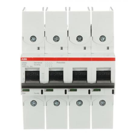 ABB S804U-PVS5 Hochleistungs-Sicherungsaut. 4polig, 5A, geprüft nach UL489B Erdschlussüberwachung (GFDI)
