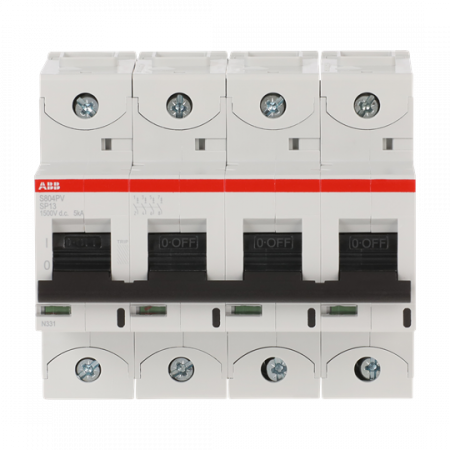 ABB S804PV-SP13 Strangsicherung für Photovoltaikanlagen 1.500 V DC, 13A, 4-polig