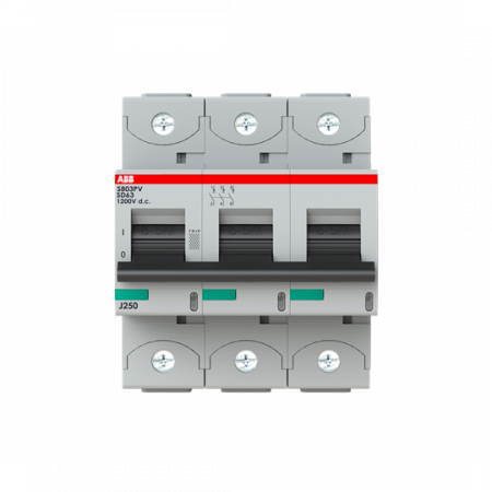 ABB S803PV-SD63 Lasttrennschalter für Photovoltaikanlagen 1.200 V DC, 63 A, 3-polig