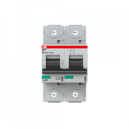 ABB S802S-C5 Hochleistungs-Sicherungsautomat 5A, C, 400 V AC=Icu 50kA, 690 V AC=Icu6kA, 2P