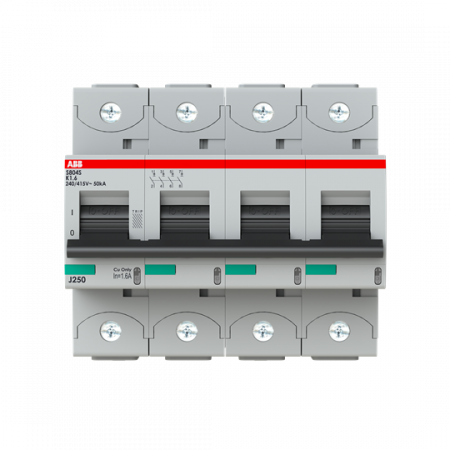 ABB S804S-K1.6 Hochleistungs-Sicherungsautomat 1.6A, K, 400 V AC=Icu 50kA, 690 V AC=Icu6kA, 4P