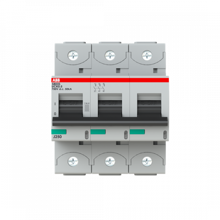 ABB S803S-UCK0.5 Hochleistungs-Sicherungsautomat 0.5A, K, 750VDC=Icu 50kA, 3P