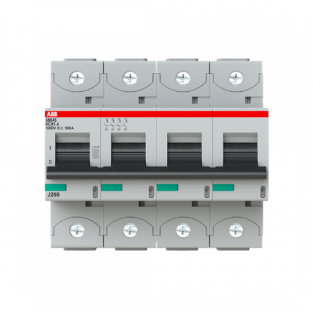 ABB S804S-UCB1.6 Hochleistungs-Sicherungsautomat 1.6A, B, 1000VDC=Icu 50kA, 4P