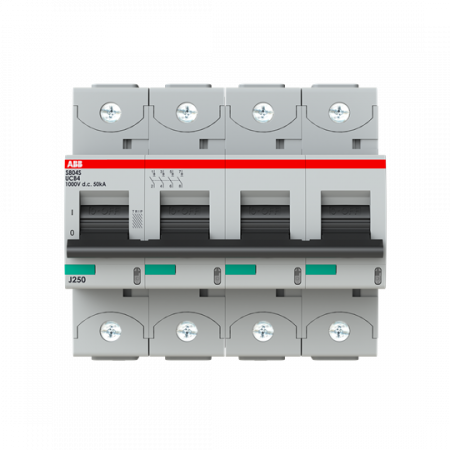ABB S804S-UCB4 Hochleistungs-Sicherungsautomat 4A, B, 1000VDC=Icu 50kA, 4P