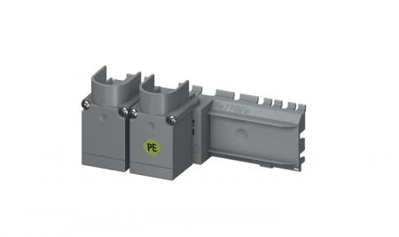 ABB ZLSP935-8NPE Einspeiseblock 250 A Zusatzsockel, links PE, N, SMISSLINE TP PowerBar Bolt-On, ersetzt Abdeckung 8er Modul
