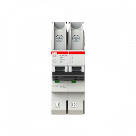 ABB SUP402M-K25 Sicherungsautomat K-Char., SMISSLINE steckbar Typ K, 25 A, 10 kA, 2P, UL489