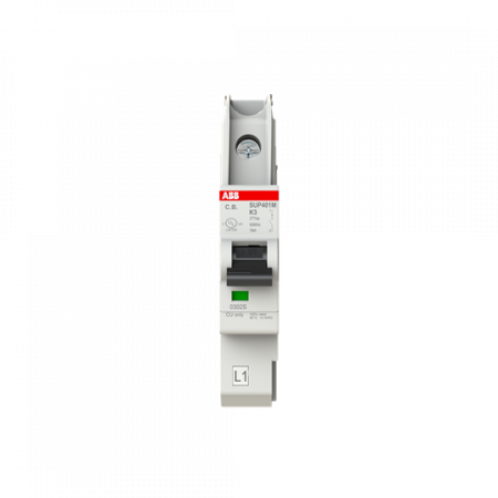 ABB SUP401M-K3 Sicherungsautomat K-Char., SMISSLINE steckbar Typ K, 3 A, 10 kA, 1P, UL489