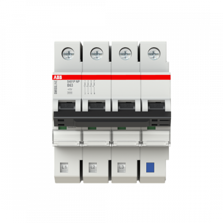 ABB S403P-B63NP Sicherungsautomat B-Char., 63 A, 40 kA, 3PN, steckbar