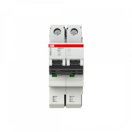 ABB S402P-K2 Sicherungsautomat K-Char., 2 A, 40 kA, 2P, steckbar