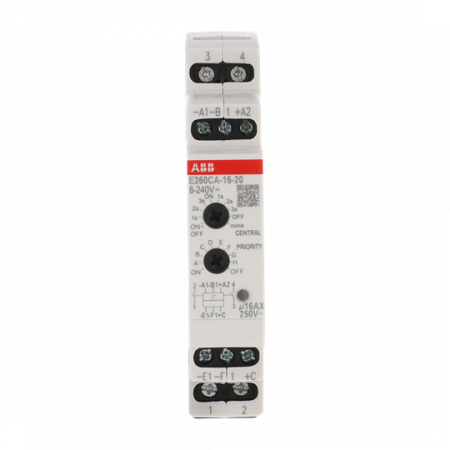 ABB E260CA-16-20 Elektronischer Stromstoßschalter 16 A, 2 Schließer, Zentral EIN/AUS, einstellbar