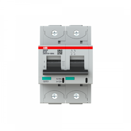 ABB S802P-B125 Hochleistungs-Sicherungsautomat 125A, B-Char., Icu=50 kA 240/415V AC, 2P
