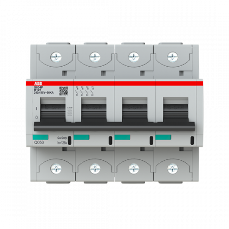 ABB S804P-B125 Hochleistungs-Sicherungsautomat 125A, B-Char., Icu=50kA 240/415V AC, 4P