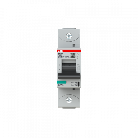 ABB S801P-C125 Hochleistungs-Sicherungsautomat 125A, C-Char., Icu=50 kA 240/415V AC, 1P
