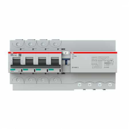 ABB DS804P-K125/0.03AP-R FI/LS-Kombination, 125 A, 4P, K, Icu=50kA, 240/415V AC, kurzzeitverzögert