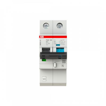 ABB FS401MK-B13/0.03 FI/LS-Schalter 1P+N, 10 kA, B-Charak., 13 A, 30 mA Typ F SMISSLINE TP