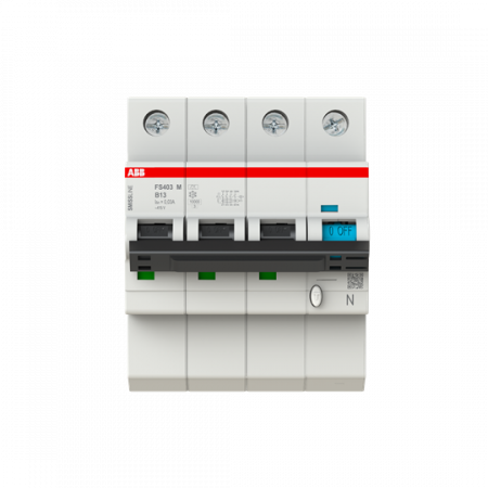 ABB FS403M-B13/0.03 FI/LS-Schalter 3P+N, 10 kA, B-Charak., 13 A, 30 mA Typ A SMISSLINE TP