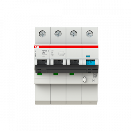 ABB FS403E-C10/0.03 FI/LS-Schalter 3P+N, 6 kA, C-Charak., 10 A, 30 mA Typ A SMISSLINE TP