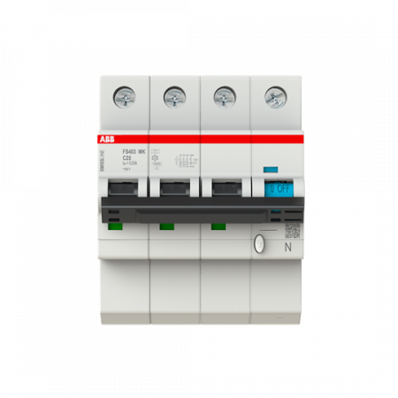 ABB FS403MK-C25/0.03 FI/LS-Schalter 3P+N, 10 A, C-Charak., 25 A, 30 mA Typ F SMISSLINE TP