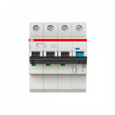 ABB FS403MK-C32/0.03 FI/LS-Schalter 3P+N, 10 A, C-Charak., 32 A, 30 mA Typ F SMISSLINE TP