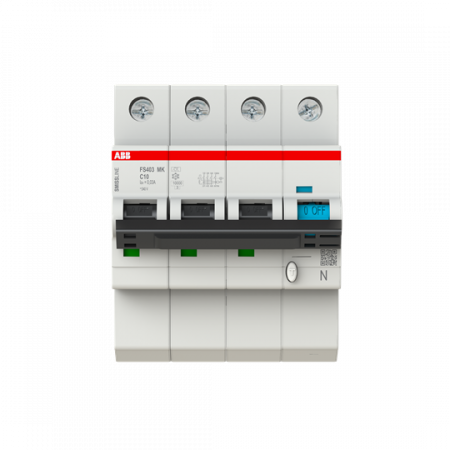 ABB FS403MK-C10/0.3 FI/LS-Schalter 3P+N, 10 A, C-Charak., 10 A, 300 mA Typ F SMISSLINE TP