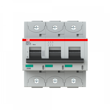 ABB S803S-UCB125 Hochleistungs-Sicherungsautomat 125 A, B, 750V DC=Icu 50 kA, 3P