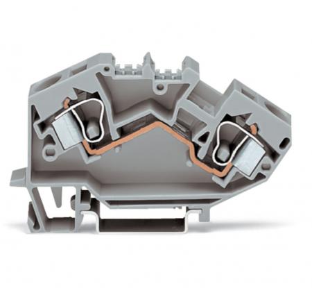 WAGO 784-601 Durchgangsklemme 2-Leiter 10 mm² grau