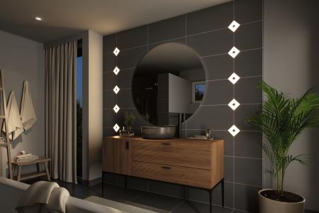 Paulmann 78417 LumiTiles Kabel Square Warmweiß 1,3m Schwarz Kunststoff