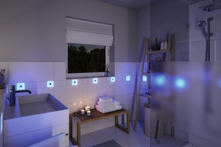 Paulmann 78422 LumiTiles Kabel Square Regenbogen/ Weiß 1,9m Schwarz Kunststoff