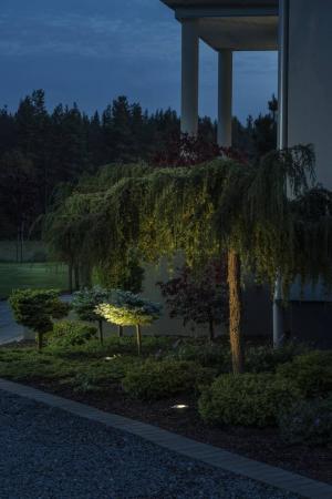 Konstsmide 7857-310 Bodeneinbaustrahler Edelstahl 304, klares Glas, individuell verstellbarer Lichtaustritt 0-15°