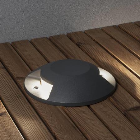 Konstsmide 7879-370 Terrassen- / Bodenaufbaustrahler anthrazit lackiertes Aluminium