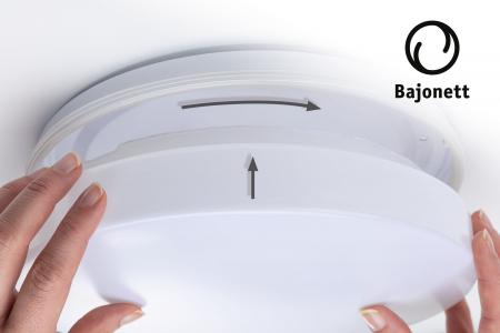 Badezimmer HomeSpa LED-Deckenleuchte von Paulmann weiß mattiert blendfrei Axin IP44 Ø26cm 78898