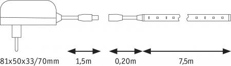 LED-Streifen Set 7.5m SimplLED Weiß Paulmann 78973