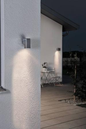 Konstsmide 7908-310 Monza Wandleuchte Aluminium, klares Glas, Reflektor