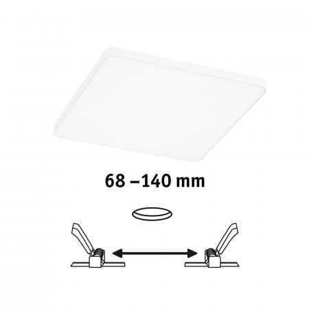 Paulmann 79937 VariFit LED Einbaupanel Veluna Edge schlicht Spritzwasser geschützt eckig 160x160mm neutralweiß Weiß