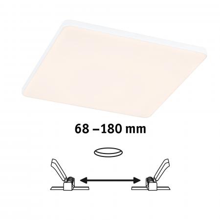 Paulmann 79949 VariFit LED Einbaupanel Veluna Edge schlicht Spritzwasser geschützt eckig 200x200mm warmweiß Weiß dimmbar