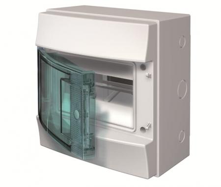 ABB STRIEBEL & JOHN M65W108TN1 Stromkreisverteiler, Aufputz, 1x08 Platzeinheiten Schutzklasse II, Schutzart IP65, IK 09