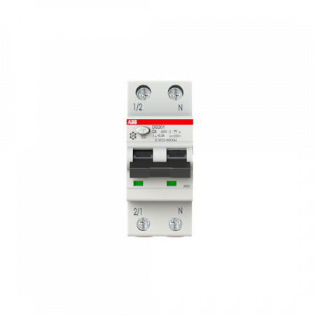 ABB DS201 C6 A300 FI/LS-Schalter 6kA, 1P+N, Typ A, C 6, 300mA