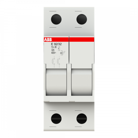 ABB E 92/32 Sicherungs-Trennschalter, 2Pol, 32A für Sicherungseinsatz 10,3 x 38mm (AC-22