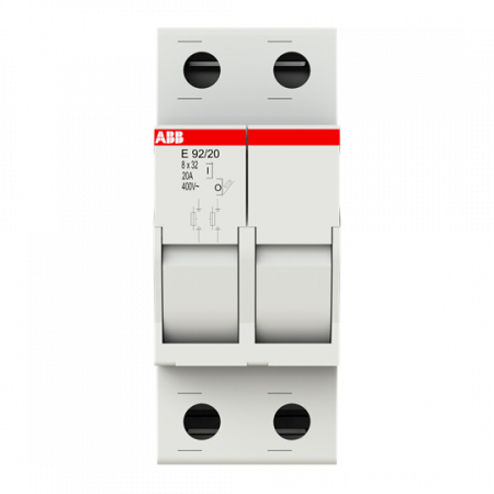 ABB E 92/20 Sicherungs-Trennschalter, 2Pol, 20A für Sicherungseinstatz 8,5 x 31,5mm