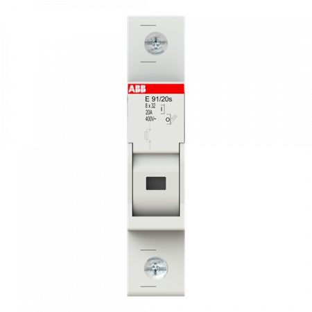 ABB E 91/20S Sicherungs-Trennschalter, 1Pol, 20A für Sicherungseinstatz 8,5 x 31,5mm (AC- mit Sicherungsüberwachungsanzeige