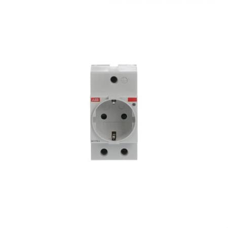 ABB M1175-L SCHUKO-Steckdose lichtgrau, RAL 1173 mit integrierter Kontrollleuchte