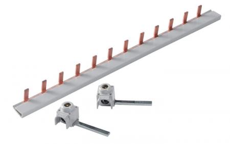 ABB BS9  1/12 NA Phasenschiene für SN201, DS301C 1-Ph., 12 Pins 10 mm² nur N-Leiter (blaue Isolierung)