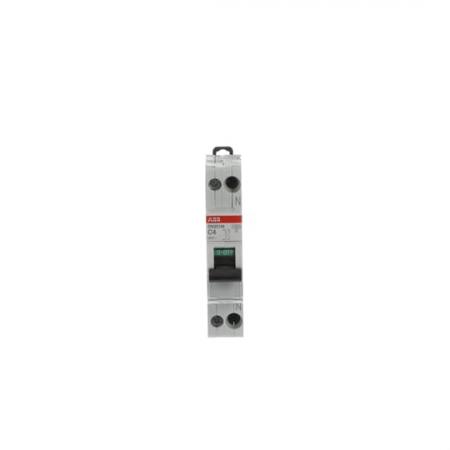 ABB SN201 M-C4 Sicherungsautomat C-Char., 10 kA, 4 A, 1P+N Neutralleiter rechts