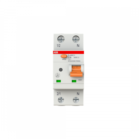 ABB S-ARC1 C6 AFDD+LS, 6 kA, 1P+N, 2TE Fehlerlichtbogen-Schutzeinrichtung + LS