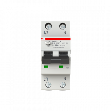 ABB DS201 B16 A30 UL FI/LS UL/CSA Zulassung 6kA, 1P+N, Typ A, B 16, 30mA