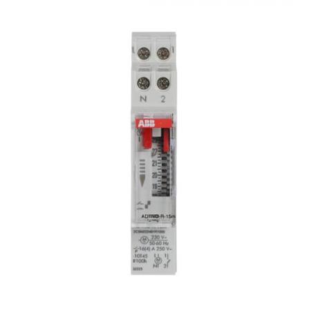 ABB AD1NO-R-15m Analoge Zeitschaltuhr Tagesprogramm 15-min-Takt, 1 Schließer 230 V AC, mit Gangreserve